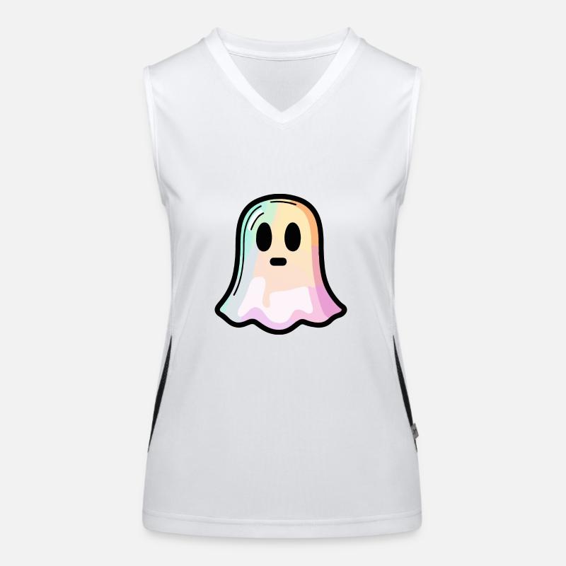 Geist Halloween Comic Süß Funktionelles Kontrast-Tank Top für Frauen
