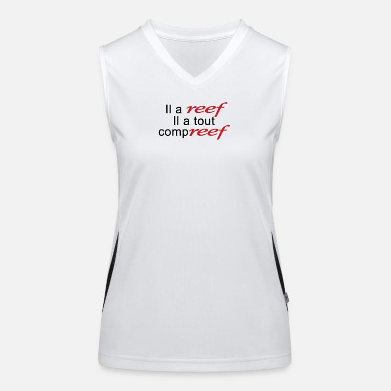 Riff Schwarz Funktionelles Kontrast-Tank Top für Frauen