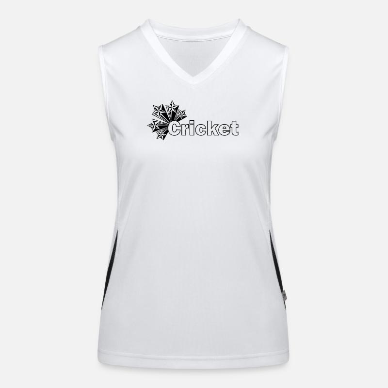 Cricket-Text mit Sternen Funktionelles Kontrast-Tank Top für Frauen