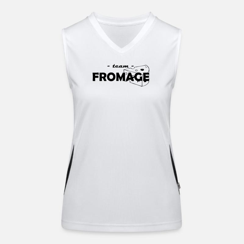Team Cheese - Women's Functional Contrast Tank Top - white/black