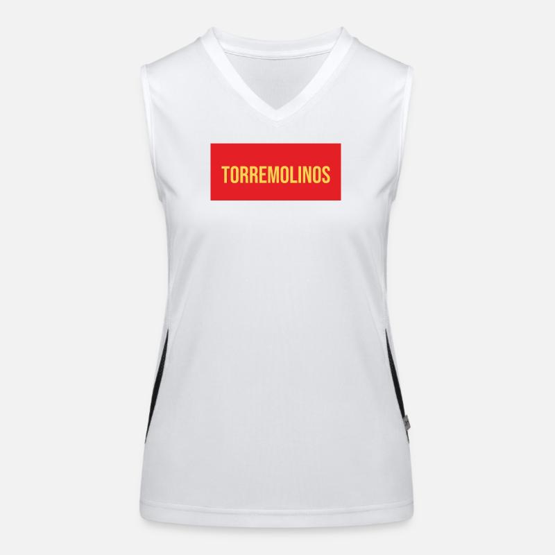 Torremolinos Coastal Bold Text Design Débardeur respirant contrasté Femme
