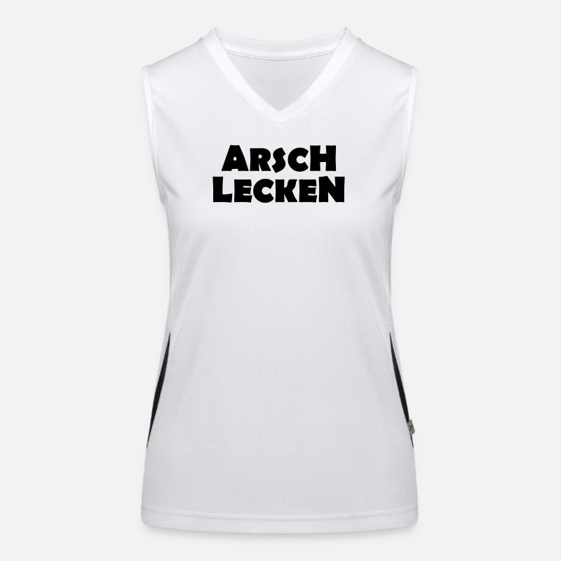 ARSCH LECKEN Funktionelles Kontrast-Tank Top für Frauen