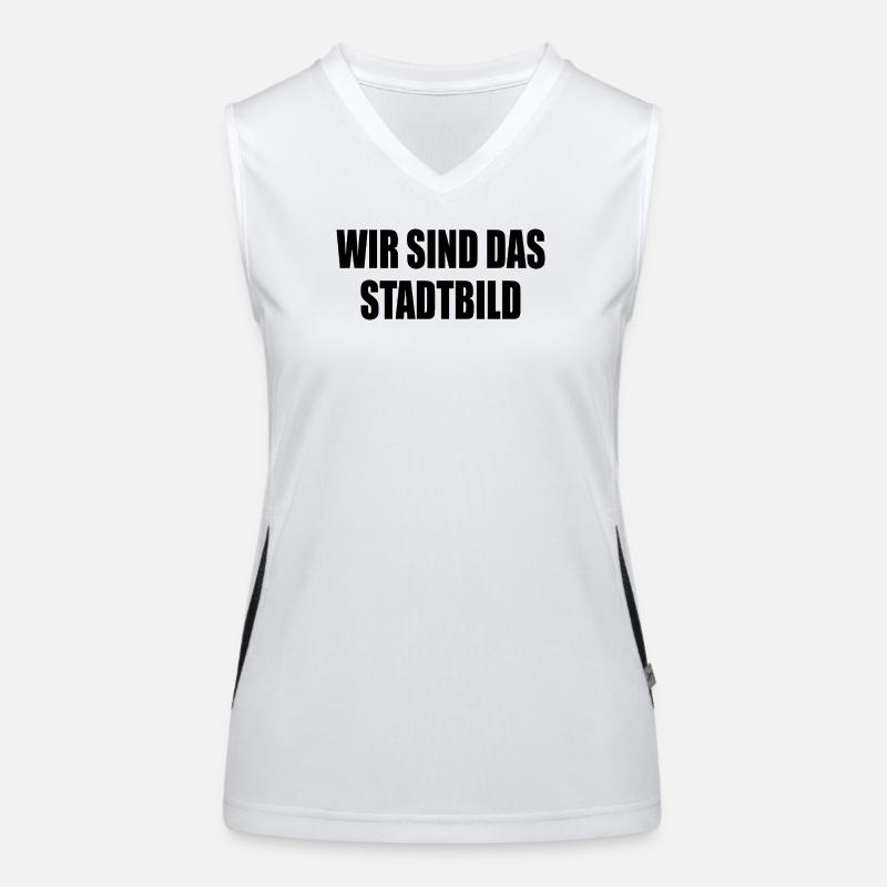 wir sind das stadtbild Funktionelles Kontrast-Tank Top für Frauen