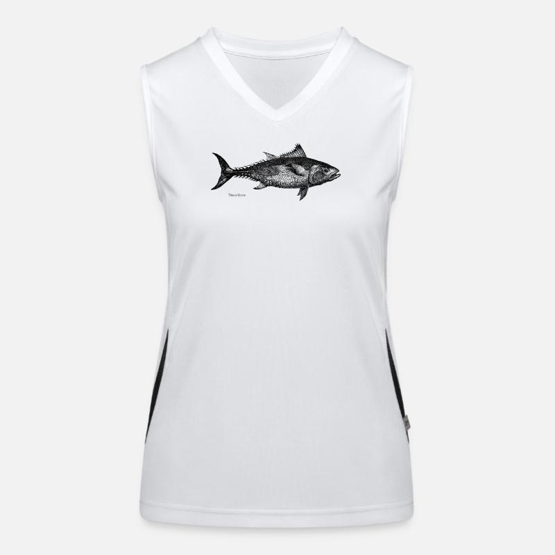 Thunfisch Funktionelles Kontrast-Tank Top für Frauen
