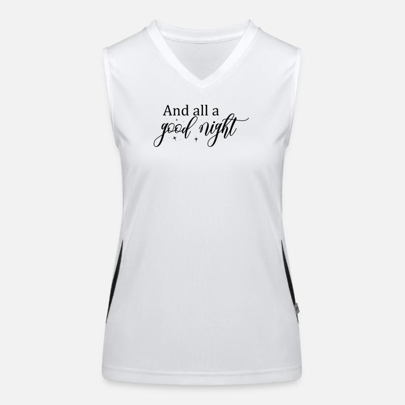 Gute Nacht Script mit Sternen Funktionelles Kontrast-Tank Top für Frauen