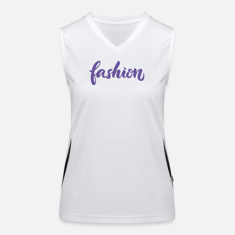 Mode-Violett-Mode-Lettering-Skript-Trend Funktionelles Kontrast-Tank Top für Frauen