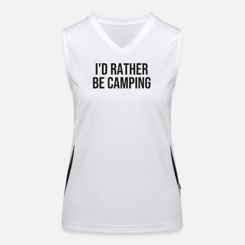 Le camping plutôt qu’à l’intérieur Débardeur respirant contrasté Femme