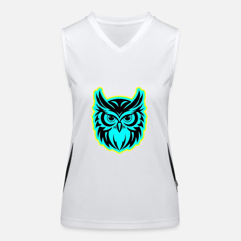 Eule Tier Funktionelles Kontrast-Tank Top für Frauen