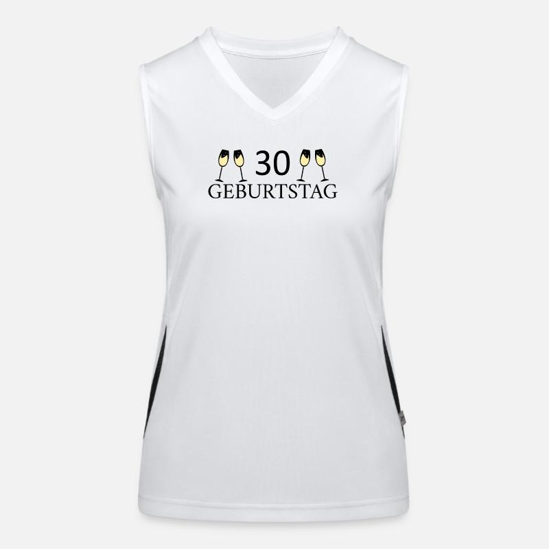 30.Geburtstag 30 Jahre Funktionelles Kontrast-Tank Top für Frauen