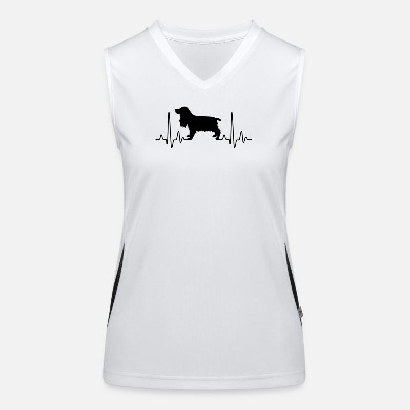 Cocker Spaniel Plus Funktionelles Kontrast-Tank Top für Frauen