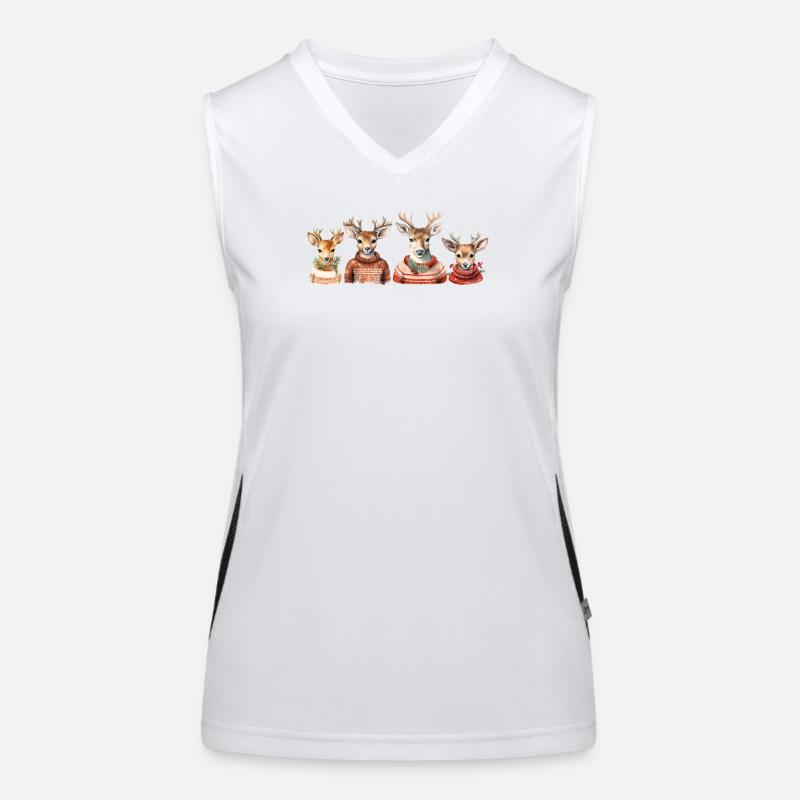Rentierquartett Strickpullover Funktionelles Kontrast-Tank Top für Frauen