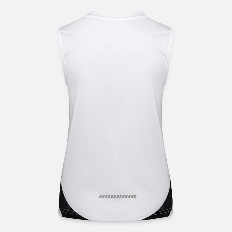 Milano Script Emblem Swoosh Funktionelles Kontrast-Tank Top für Frauen