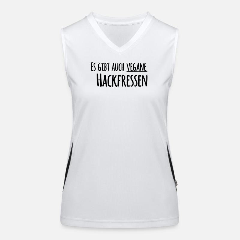 Hackfressen vegan Funktionelles Kontrast-Tank Top für Frauen