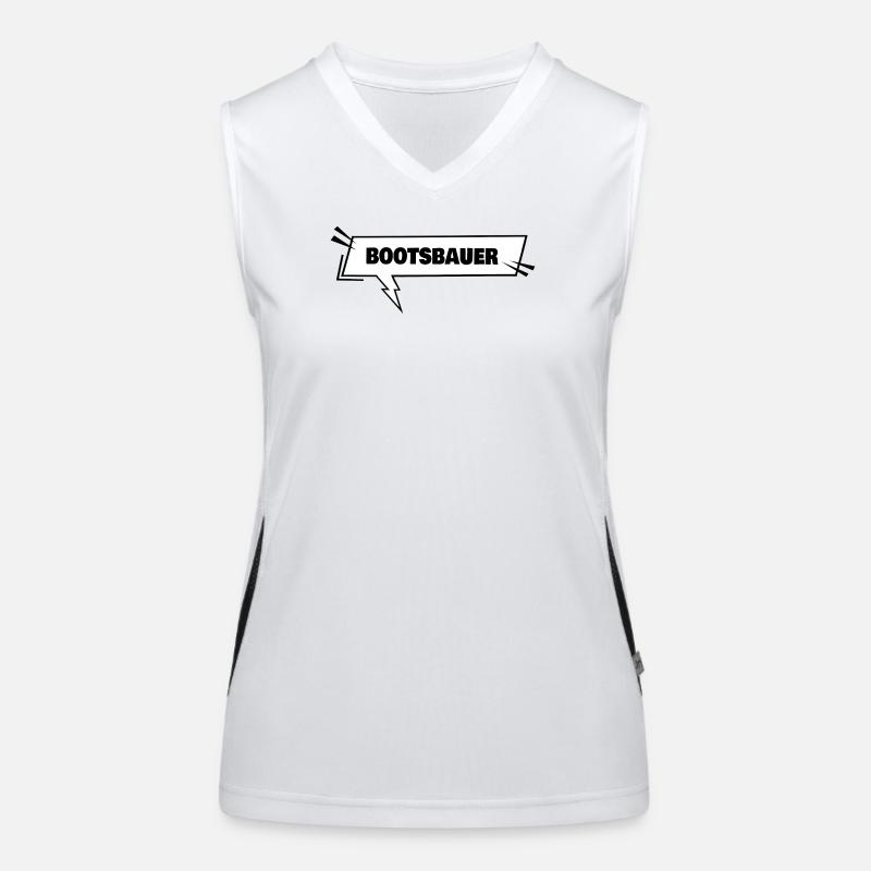 Bootsbauer als Bildung Funktionelles Kontrast-Tank Top für Frauen