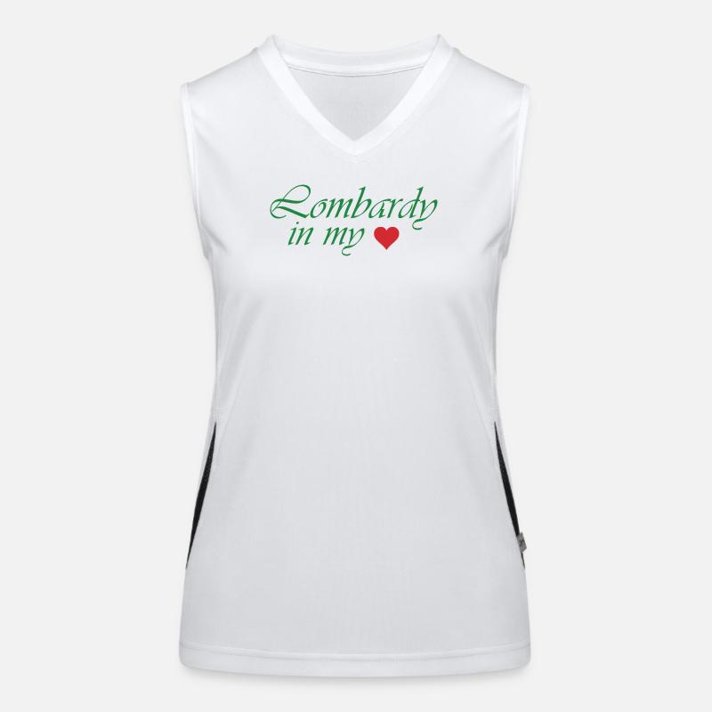 Lombardy Heart Skriptdesign Funktionelles Kontrast-Tank Top für Frauen