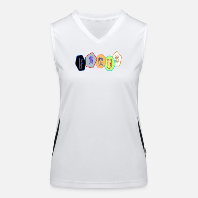 Focus in chrome blocks Women's Functional Contrast Tank Top