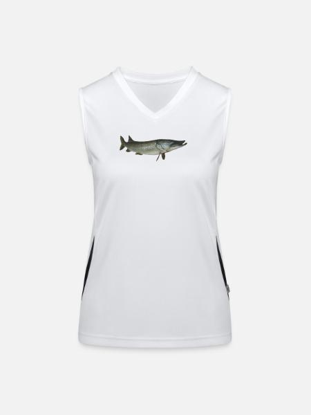 Pike - Women's Functional Contrast Tank Top - white/black - Front