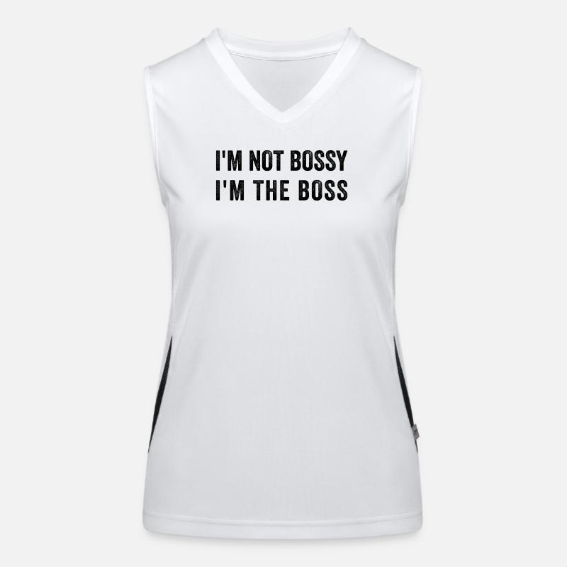 ICH BIN NICHT HERRISCH IM BOS-S Funktionelles Kontrast-Tank Top für Frauen