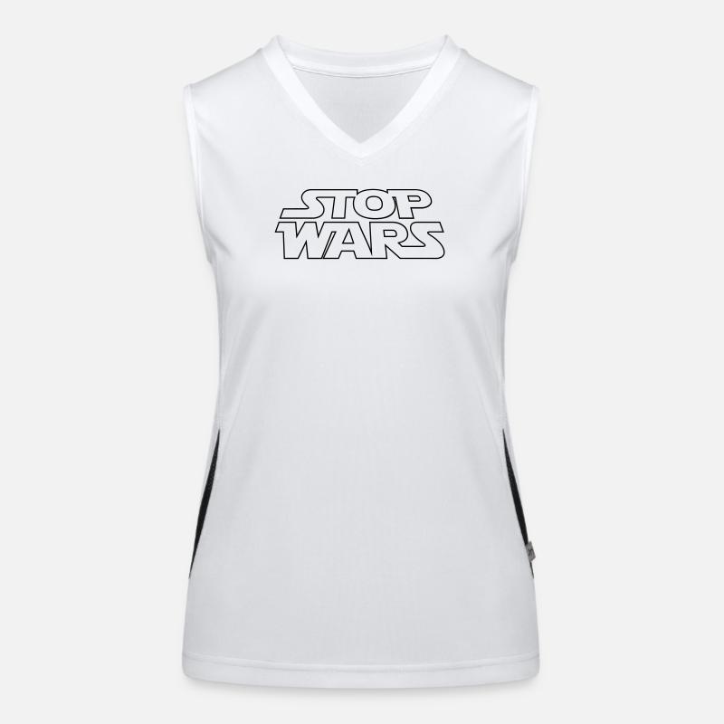 War opponents Stop Wars Women's Functional Contrast Tank Top