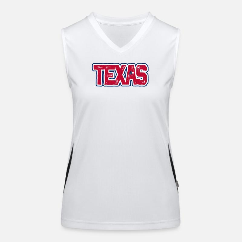 Texas Distressed Wortmarke Funktionelles Kontrast-Tank Top für Frauen