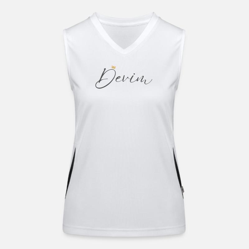 Prinzessin Devim Kronenhemd – Name mit Buchstabe D Funktionelles Kontrast-Tank Top für Frauen
