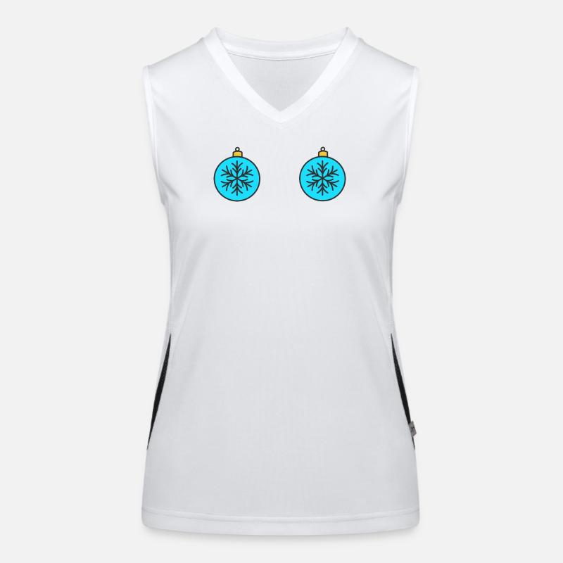 Weihnachtskugeln Funktionelles Kontrast-Tank Top für Frauen