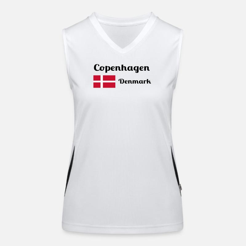 Copenhague, Danemark - Imprimés élégants Débardeur respirant contrasté Femme