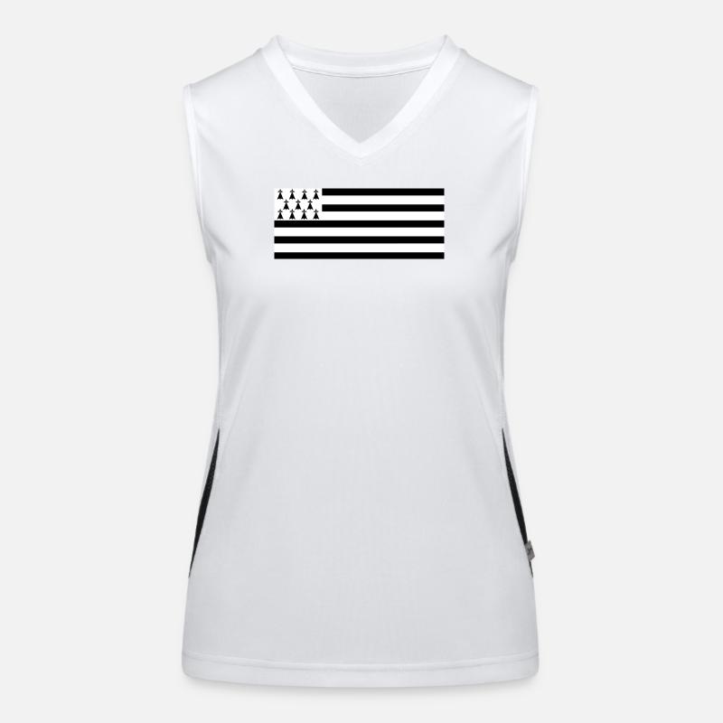 Drapeau Breton Bretagne Débardeur respirant contrasté Femme