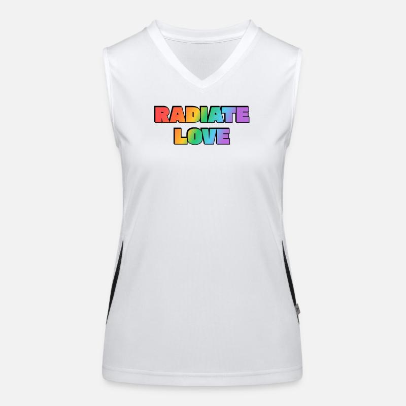 Radiate Love Rainbow Women's Functional Contrast Tank Top