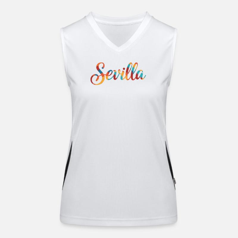 Seville Rainbow Script Women's Functional Contrast Tank Top