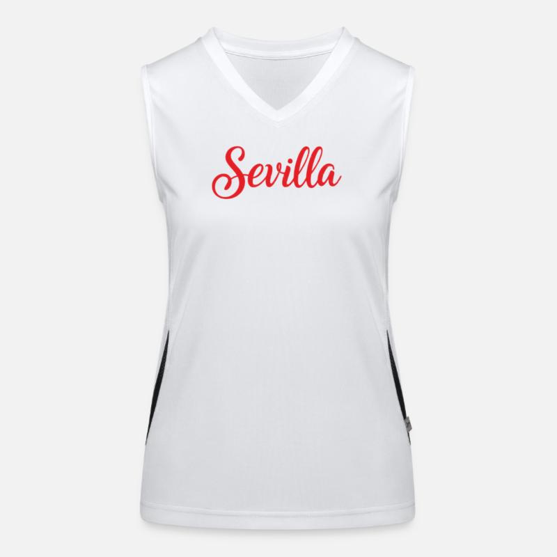 Sevilla Script Rot Pinsel Funktionelles Kontrast-Tank Top für Frauen