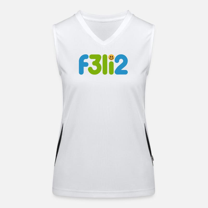 F3li2 Buntes Glyphen-Logo Funktionelles Kontrast-Tank Top für Frauen
