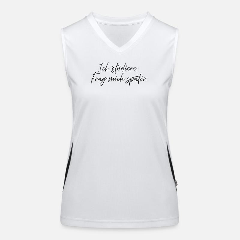 Ich studiere. Frag mich später. Funktionelles Kontrast-Tank Top für Frauen
