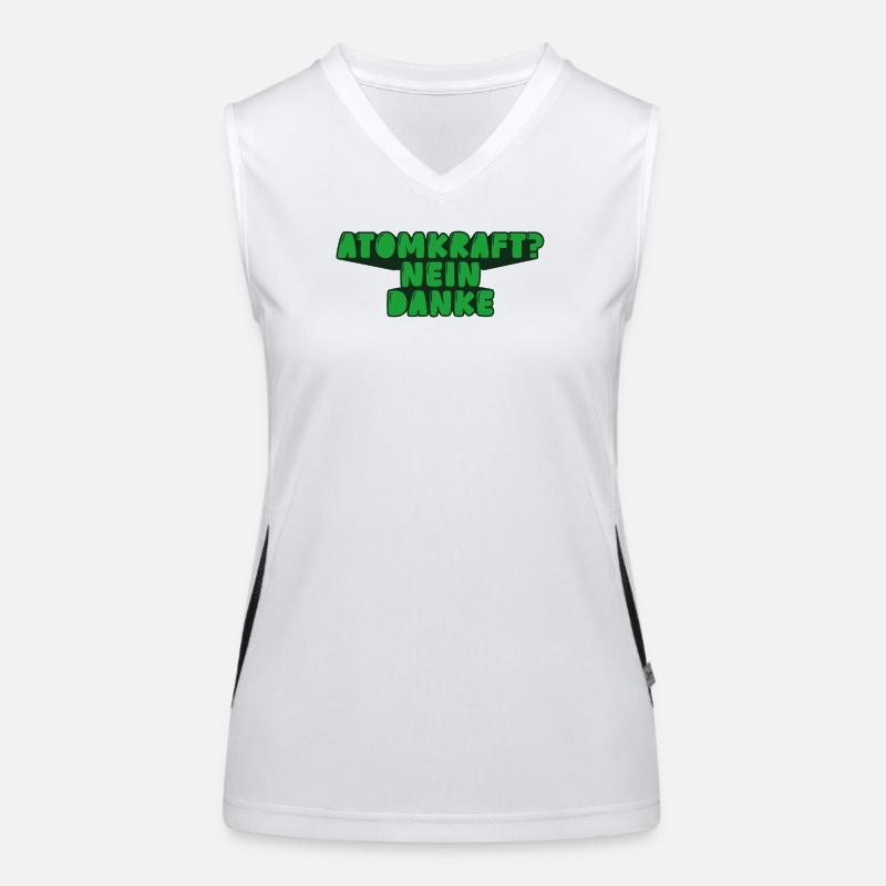 Atomkraft? Nein danke Funktionelles Kontrast-Tank Top für Frauen