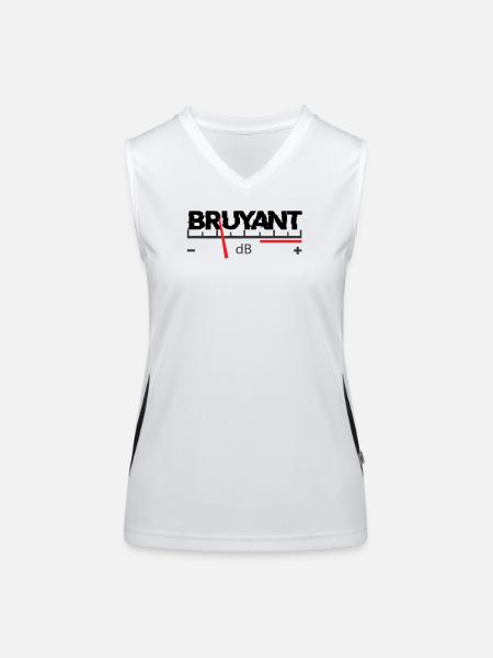 Bruyant  - Débardeur respirant contrasté Femme - blanc/noir - Devant