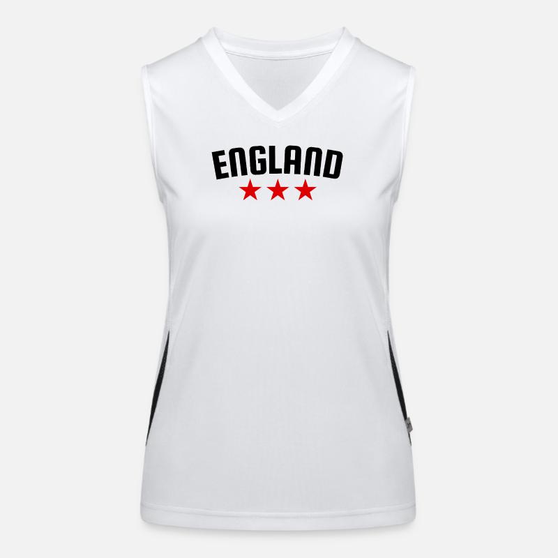 England 3 Sterne Design Funktionelles Kontrast-Tank Top für Frauen