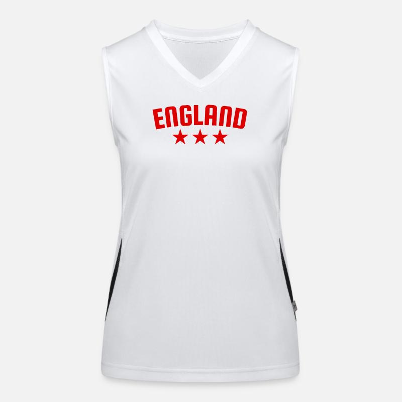 England 3 Sterne Design Rot Funktionelles Kontrast-Tank Top für Frauen