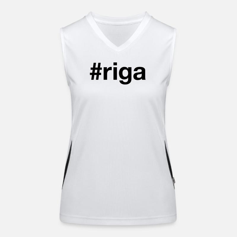 RIGA Hashtag Lettonie Lettonie Débardeur respirant contrasté Femme
