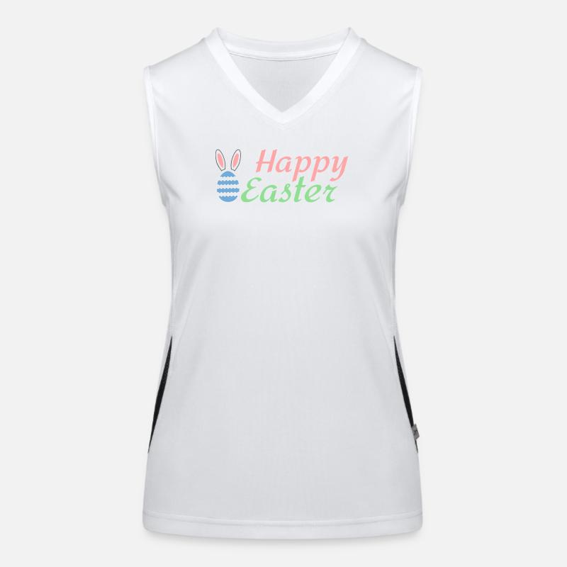 Happy Easter - Women's Functional Contrast Tank Top - white/black