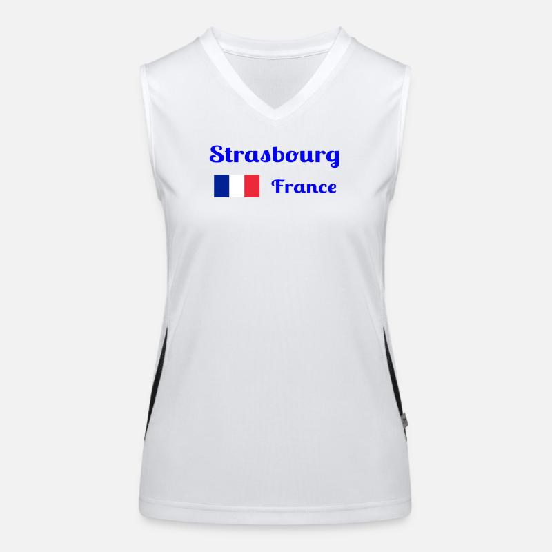 Straßburg Frankreich - Stilvolle Drucke Funktionelles Kontrast-Tank Top für Frauen