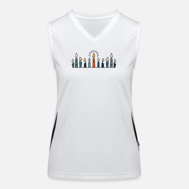 Kerzen senden dir ein Licht zu Weihnachten Funktionelles Kontrast-Tank Top für Frauen