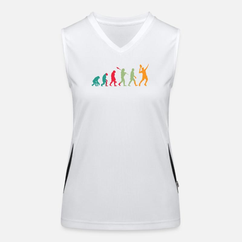Tennis Evolution Retro Funktionelles Kontrast-Tank Top für Frauen