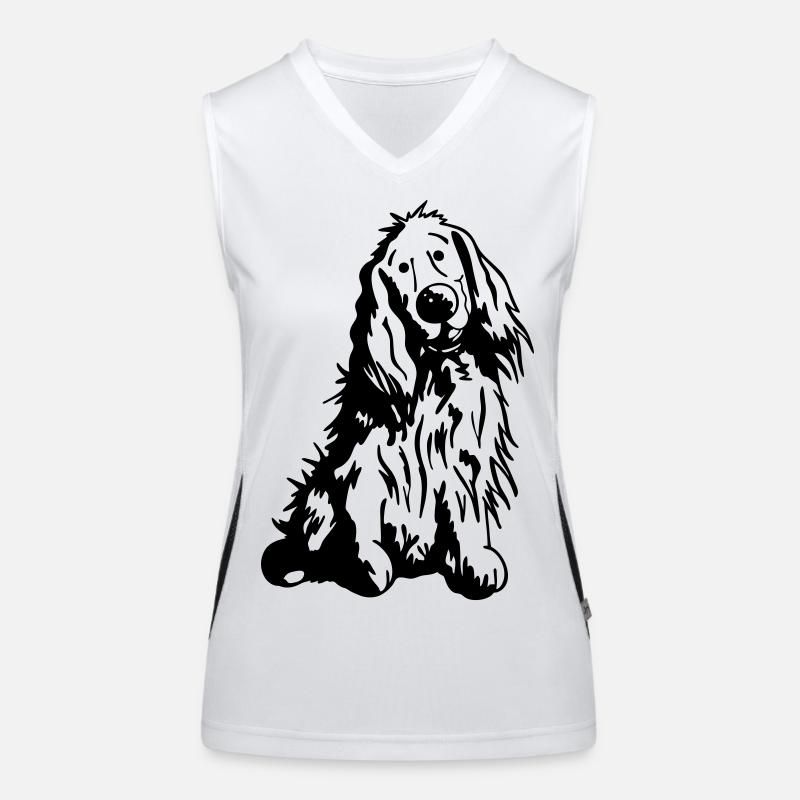 Cute English Cocker Spaniel Women's Functional Contrast Tank Top