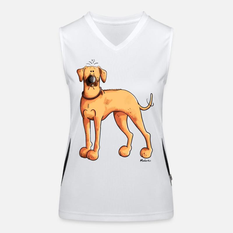 Mignon Rhodesian Ridgeback Débardeur respirant contrasté Femme