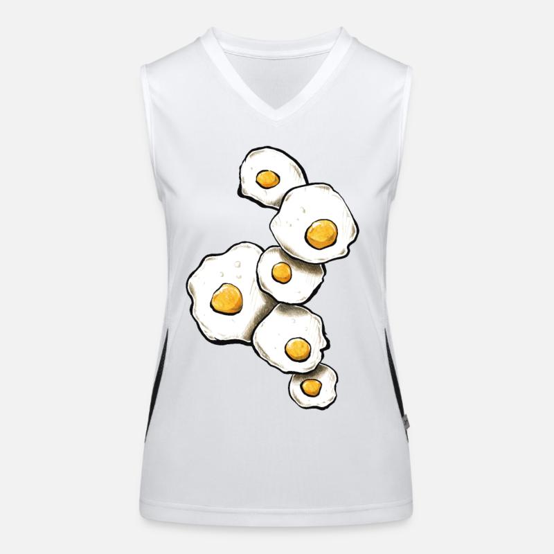 Fried eggs Women's Functional Contrast Tank Top