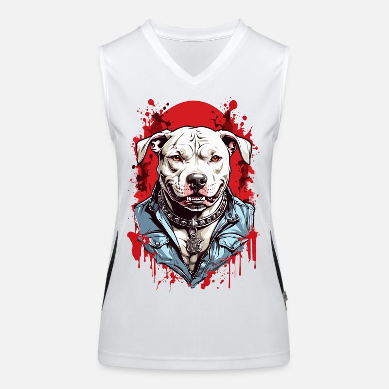 Hunderasse Pitbulls Funktionelles Kontrast-Tank Top für Frauen