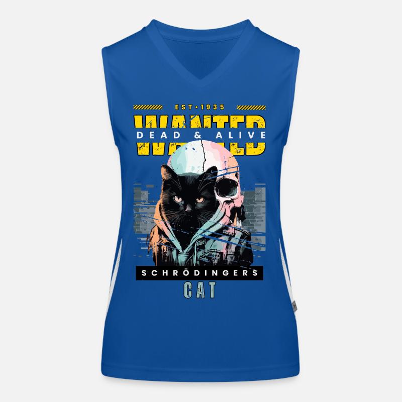 Le chat de Schrödinger - Recherché mort et vif Débardeur respirant contrasté Femme