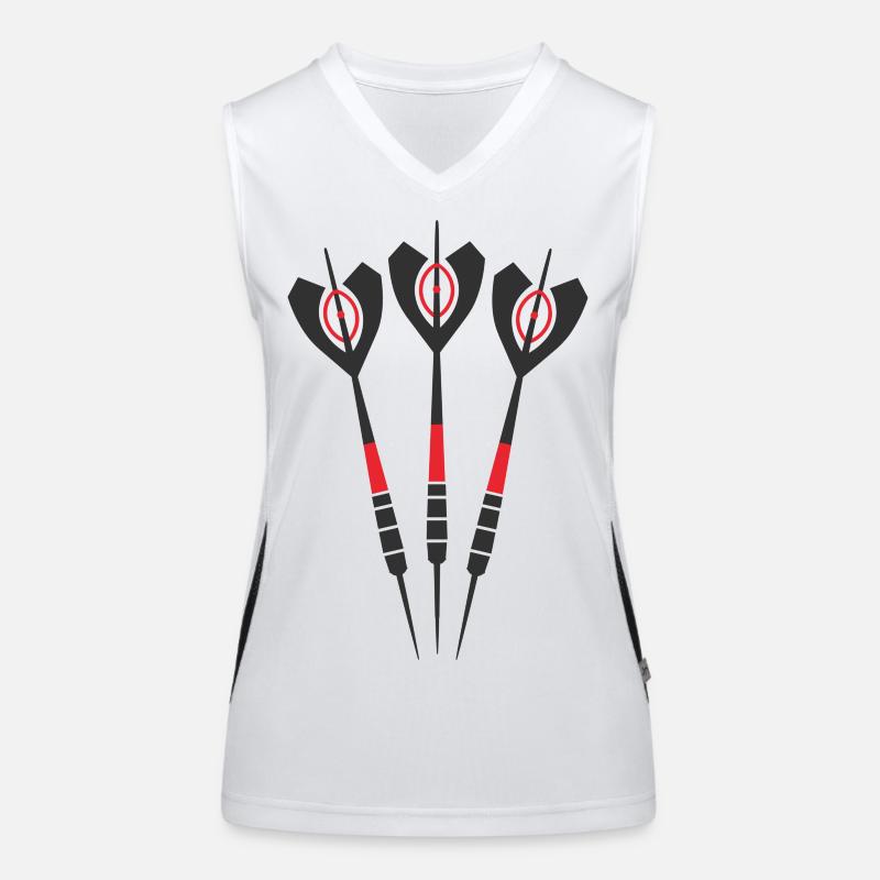 Dessin de fléchettes Débardeur respirant contrasté Femme