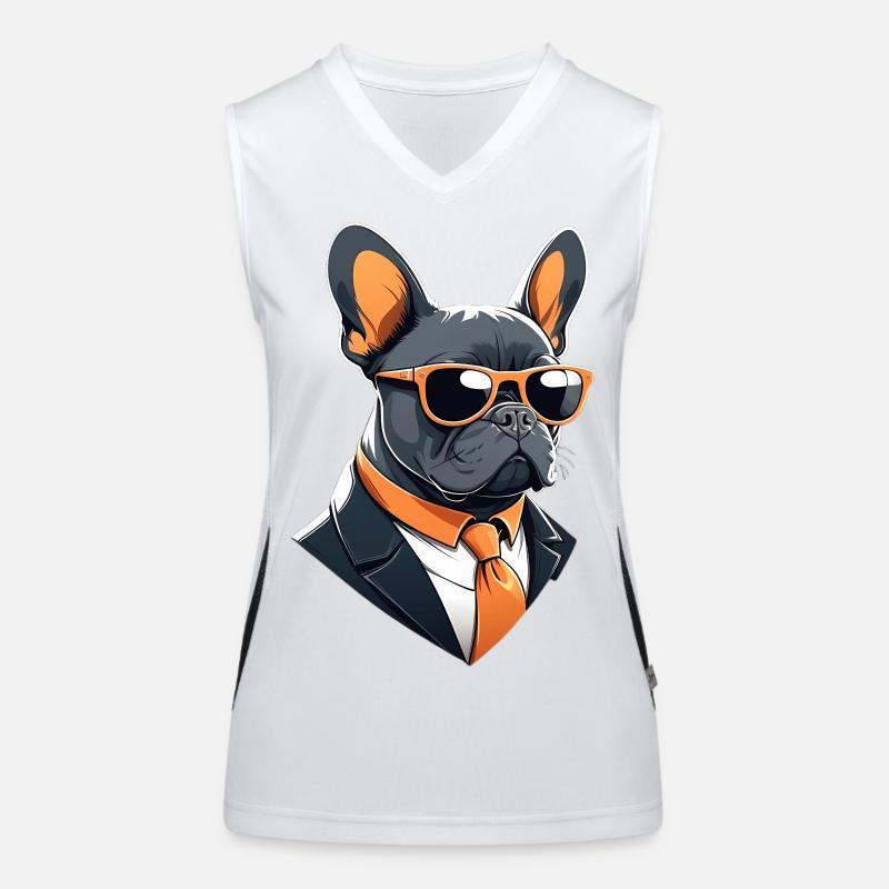 Lunettes de soleil chien en costume Débardeur respirant contrasté Femme