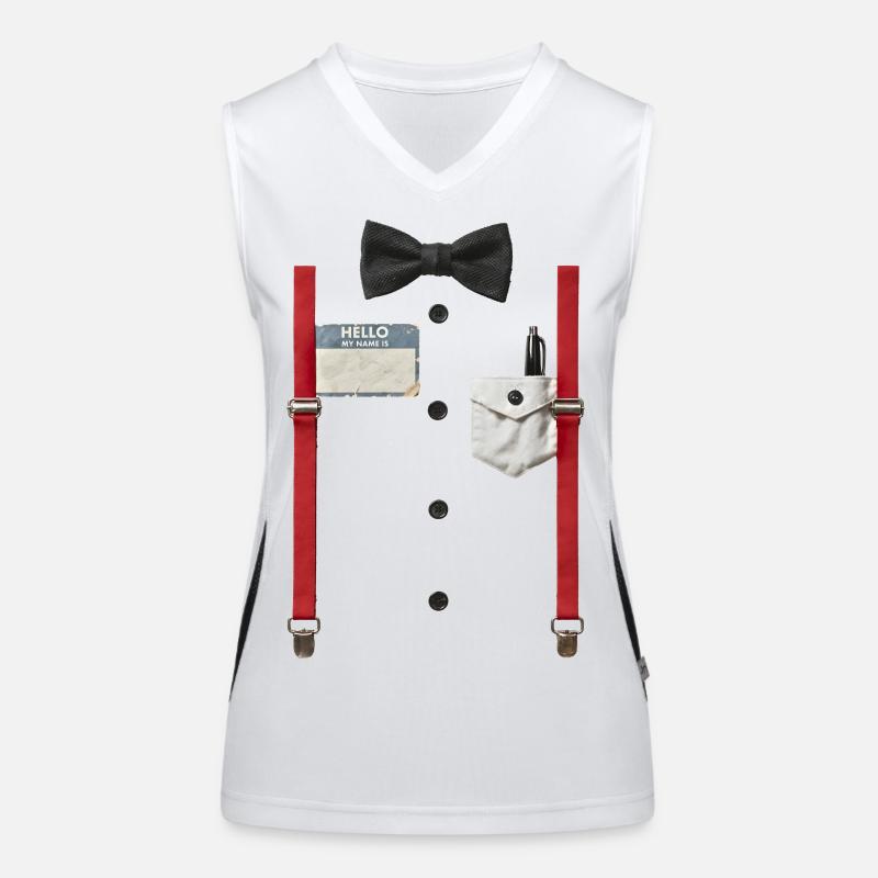 Vintage Dapper Set mit Hosenträgern Funktionelles Kontrast-Tank Top für Frauen